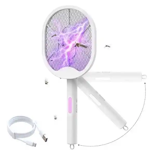 Raqueta Mata Zancudos Recargable Eléctrica Portátil