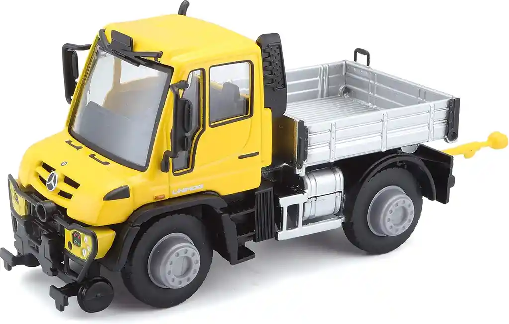 Camión A Escala 1:43 Mercedes Benz Unimog Amarillo Maisto