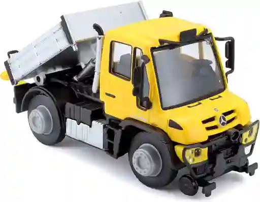 Camión A Escala 1:43 Mercedes Benz Unimog Amarillo Maisto
