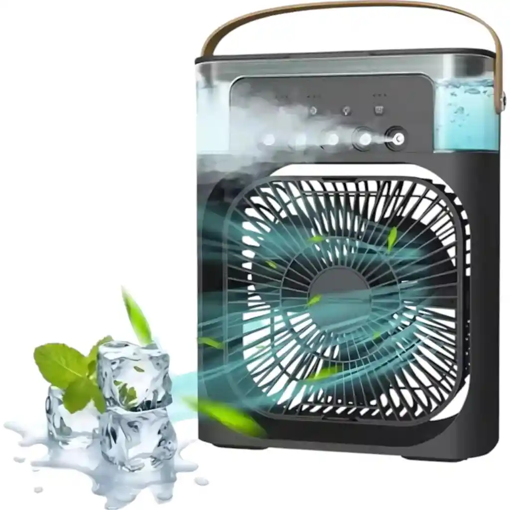 Ventilador Recargable Con Humidificador Aire Fresco En Casa