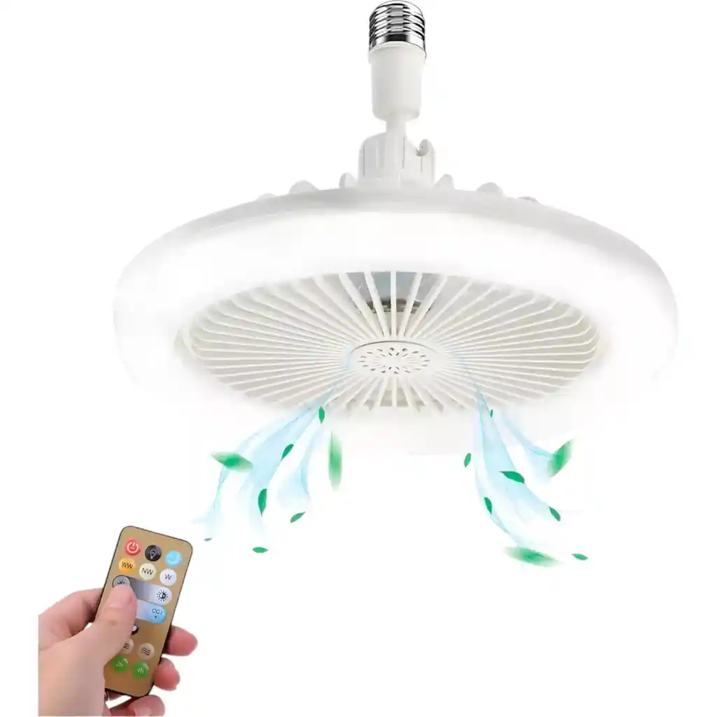 Bombillo Ventilador Led Techo Con Control Remoto