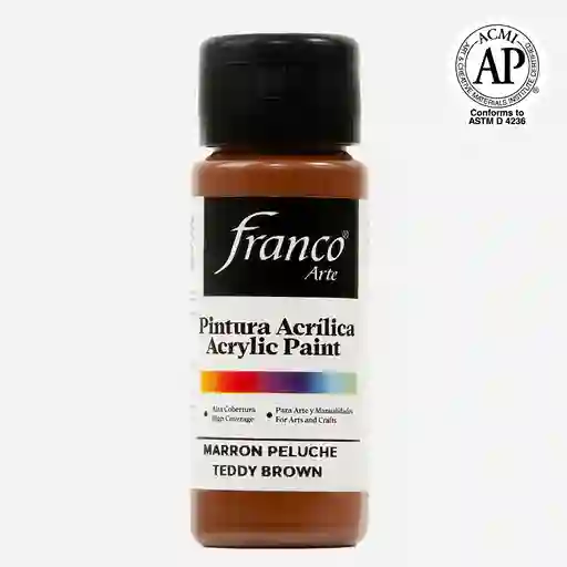 Pintura Acrílica Franco Arte Café O Marrón Peluche