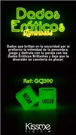 Dados Eroticos Luminosos X2 Sen (partes Cuero - Accion)