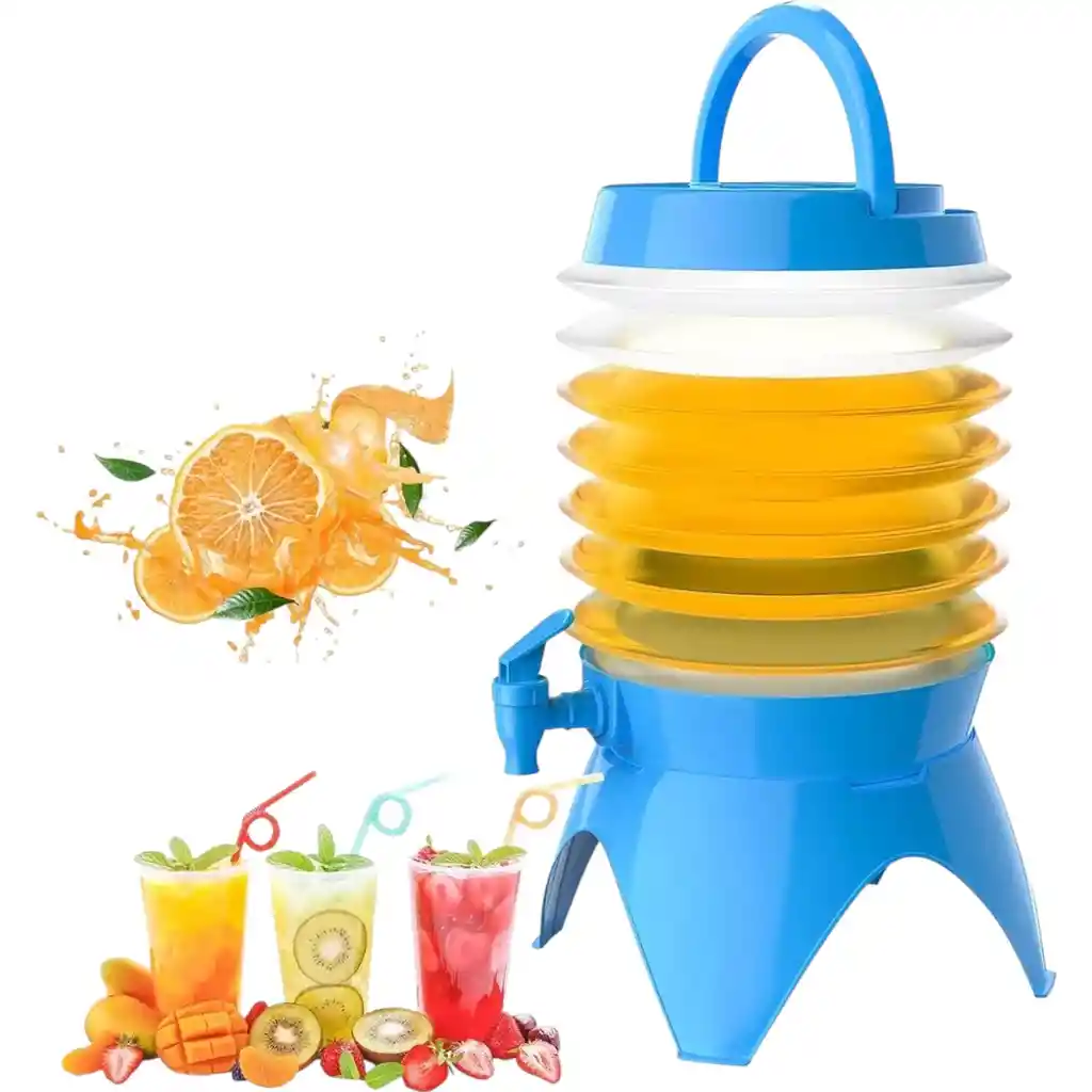 Botellon Plegable Con Llave Para Liquidos Fríos Y Portátil