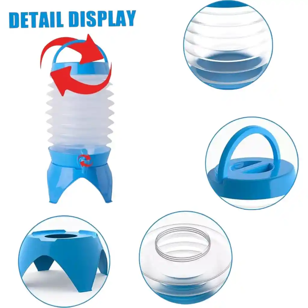 Botellon Plegable Con Llave Para Liquidos Fríos Y Portátil