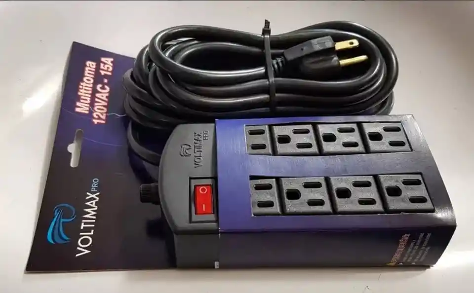 Multitoma 1 Metro Supresor Voltimax Pro 8 Tomas 120v 15a 1800w