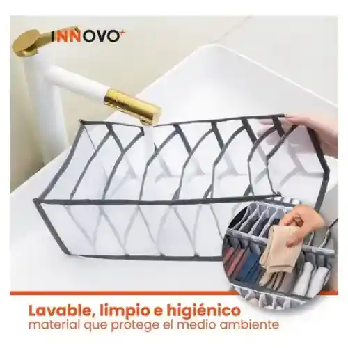 Combo Closet 3 Cuerpos En Tela + 3 Cajas Almacenadoras De Ropa + 1 Organizador Ropa Interior