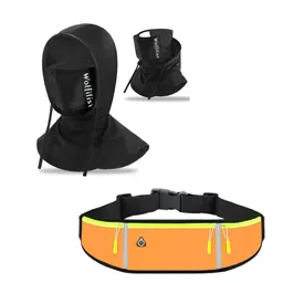 Combo Canguro Deportivo Naranja Y Balaclava Para Ciclistas Filtro Uv