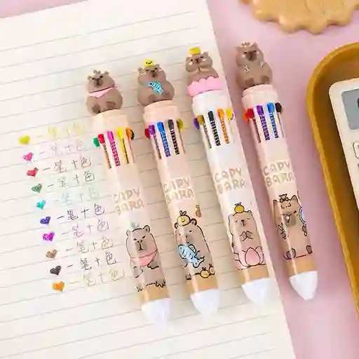 Lapicero Multiminas 10 Colores Capiras - Chigüiros
