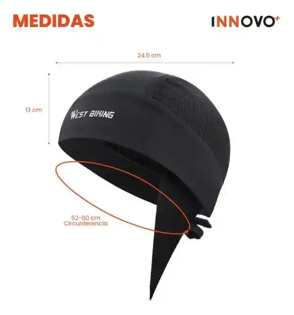 Combo Gorro Para Casco Ciclismo Y Canguro Runing Deportivo Naranja