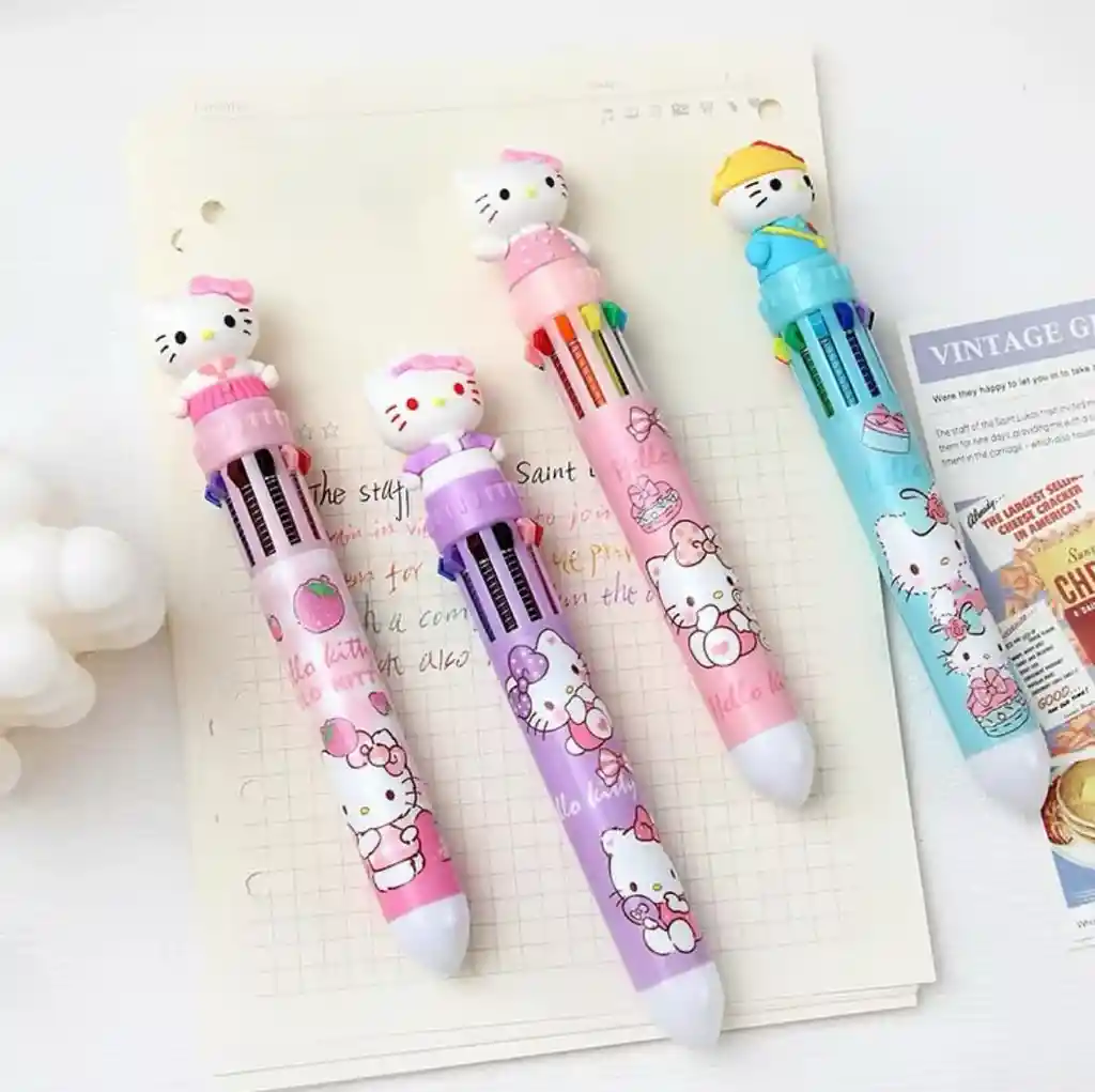 Lapicero Multiminas 10 Colores Hello Kitty