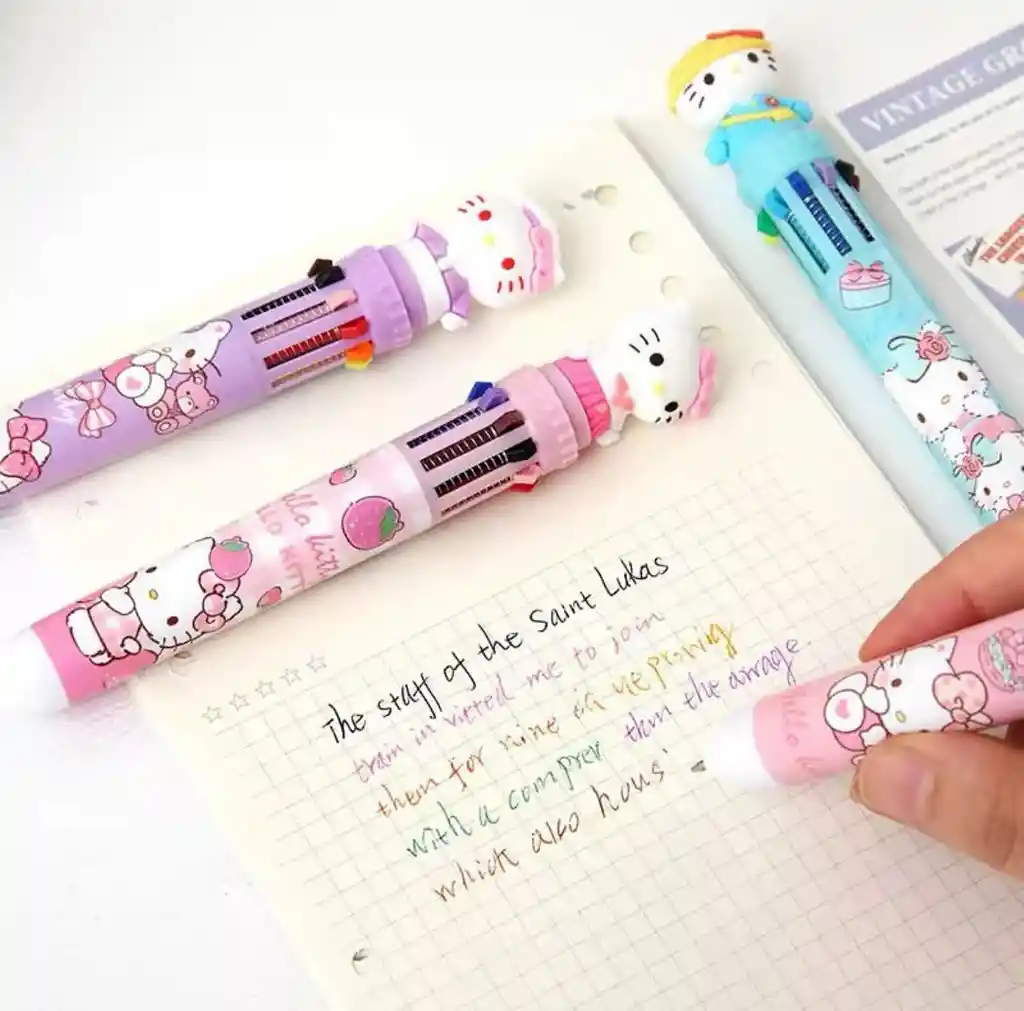 Lapicero Multiminas 10 Colores Hello Kitty