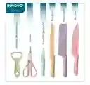 Tabla Para Picar Descongela Carnes Y Set X6 Piezas De Utensilios Cuchillos Bali