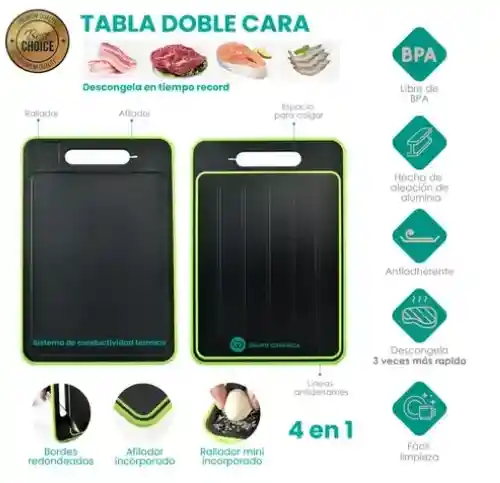 Tabla Para Picar Descongela Carnes Y Set X6 Piezas De Utensilios Cuchillos Bali
