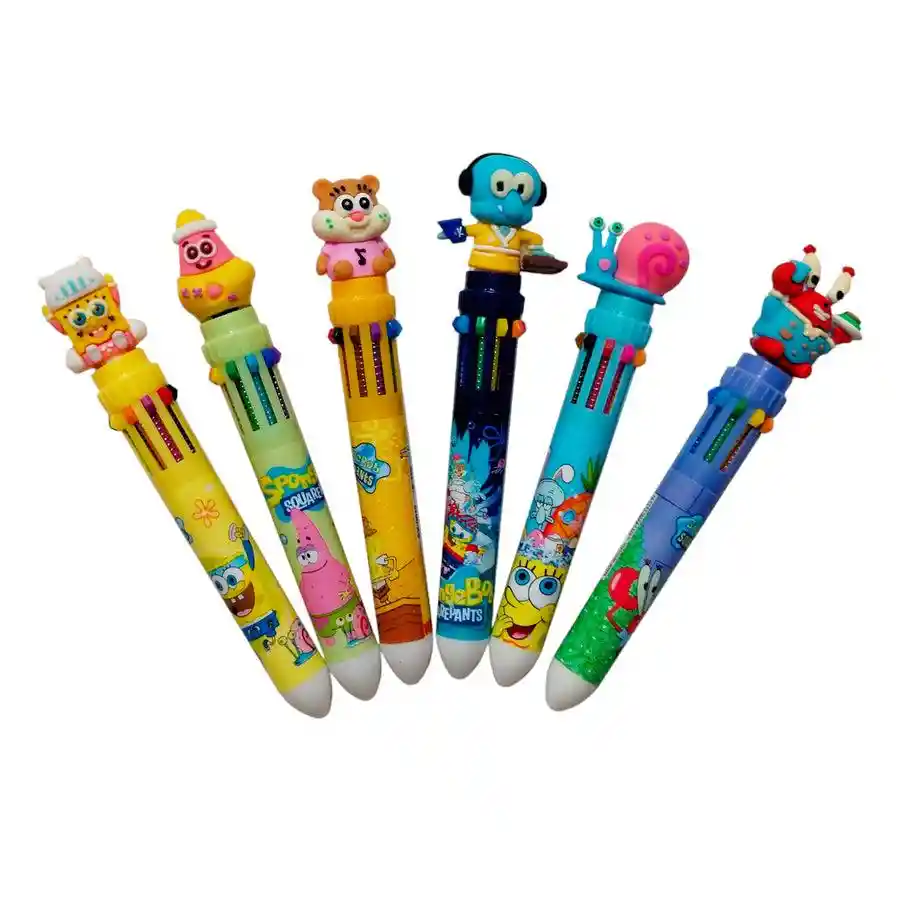 Lapicero Multiminas 10 Colores Bob Esponja