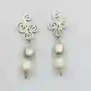 Aretes Remolinos De Plata Y Perlas