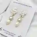 Aretes Remolinos De Plata Y Perlas
