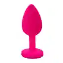Plug Anal Silicona Talla S Fucsia Joya Roja