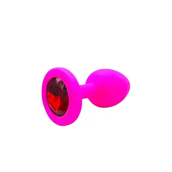 Plug Anal Silicona Talla S Fucsia Joya Roja