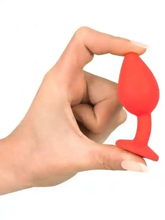 Plug Anal Silicona Talla S Rojo Joya Roja