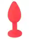Plug Anal Silicona Talla S Rojo Joya Roja