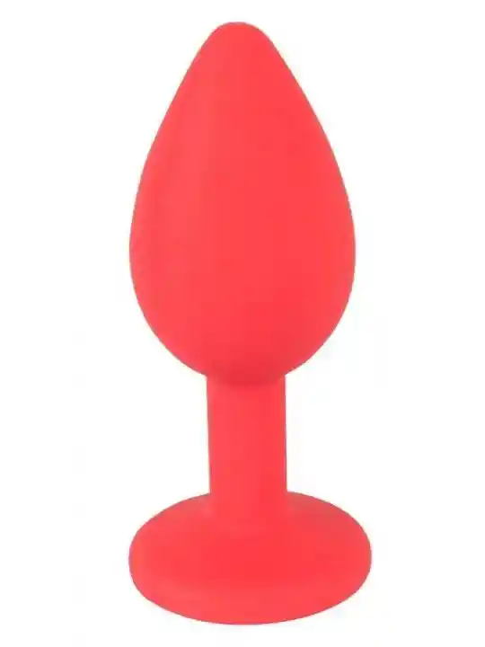 Plug Anal Silicona Talla S Rojo Joya Roja