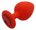 Plug Anal Silicona Talla S Rojo Joya Roja