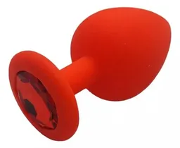 Plug Anal Silicona Talla S Rojo Joya Roja