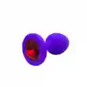 Plug Anal Silicona Talla S Morado Joya Roja