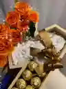 Caja Madera Con Rosas Y Chocolantes Perfecto Para El Dia De Madres- Regalo* Sorpresas- Dia Madre-regalo Madres-cumpleaños-anchetas-desayunos