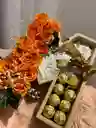 Caja Madera Con Rosas Y Chocolantes Perfecto Para El Dia De Madres- Regalo* Sorpresas- Dia Madre-regalo Madres-cumpleaños-anchetas-desayunos