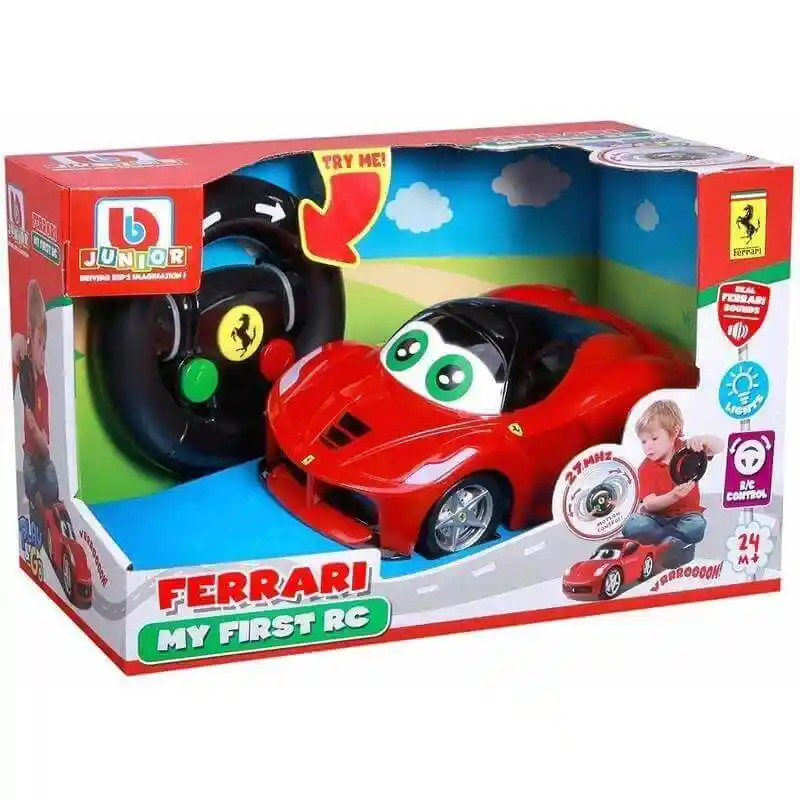 Carro Interactivo A Control Remoto Ferrari Timón Para Niños