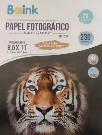 Papel Fotografico 230 Gms 20 Hojas Boink