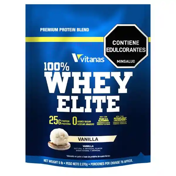 100% Whey Elite - 5 Libras - Proteína Limpia