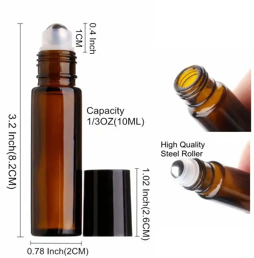 Dispensador Rollon Frasco X5 Probador Bola Aplicador Perfumes En Acero 10ml