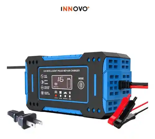 Cargador Iniciador De Batería Inteligente Para Carros Motos Automóviles 12v Innovo Tools