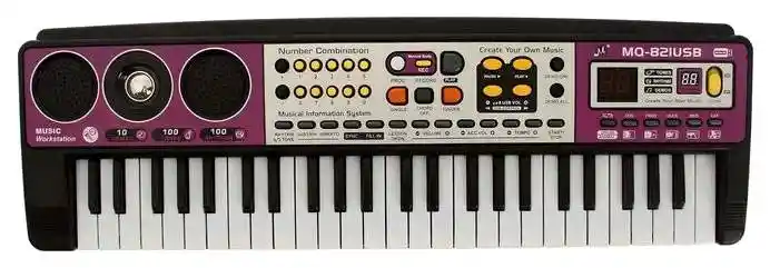 Teclado Musical (micrófono, 49 Teclas, 100 Tonos, 100 Ritmos, Grabación De Sonido