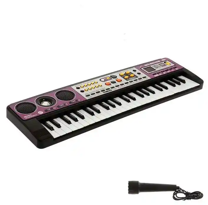 Teclado Musical (micrófono, 49 Teclas, 100 Tonos, 100 Ritmos, Grabación De Sonido