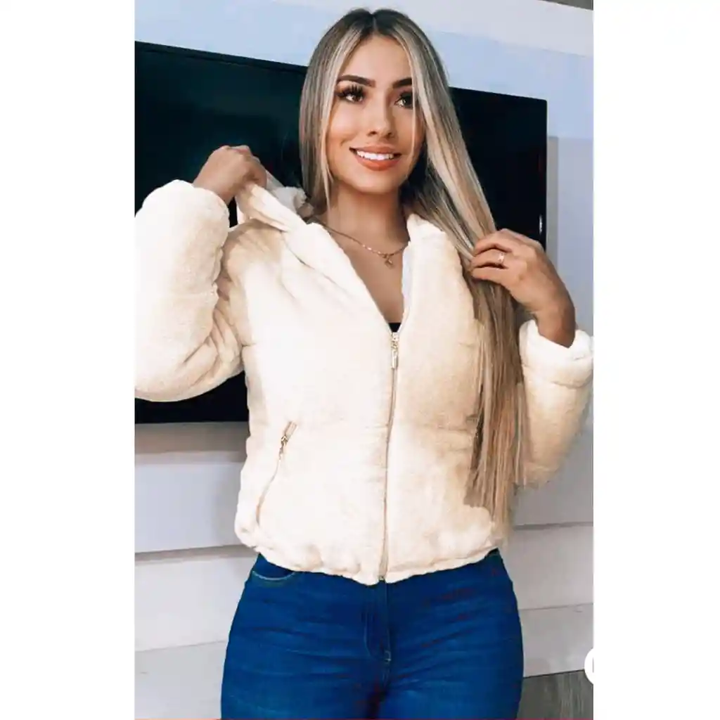 Chaqueta Ovejera Mujer Niña Peluche Acolchada