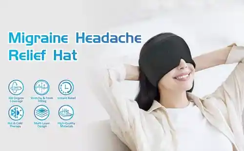 Gorro Gel 360 Alivio Migraña Dolor Cabeza Compresa Frio Caliente