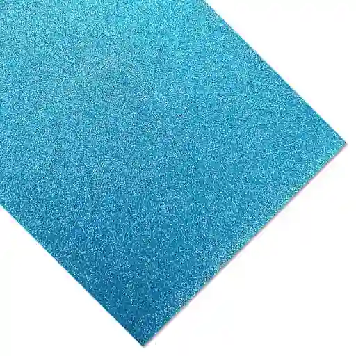 Cartulina Escarchada Medio Pliego Color Azul Claro