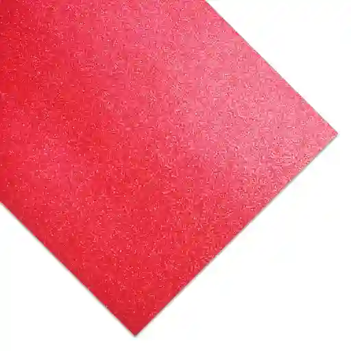 Cartulina Escarchada Medio Pliego Color Roja