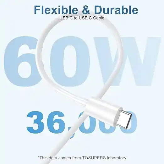 Tipo C Tipo C Cable 3 Metros Carga Rápida Iphone 15 16 Ipad Samsung Usb Universal