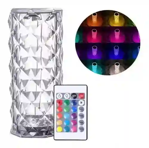Lampara De Mesa Control Remoto Luces Multicolor
