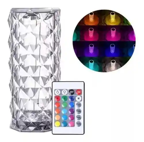 Lampara De Mesa Control Remoto Luces Multicolor