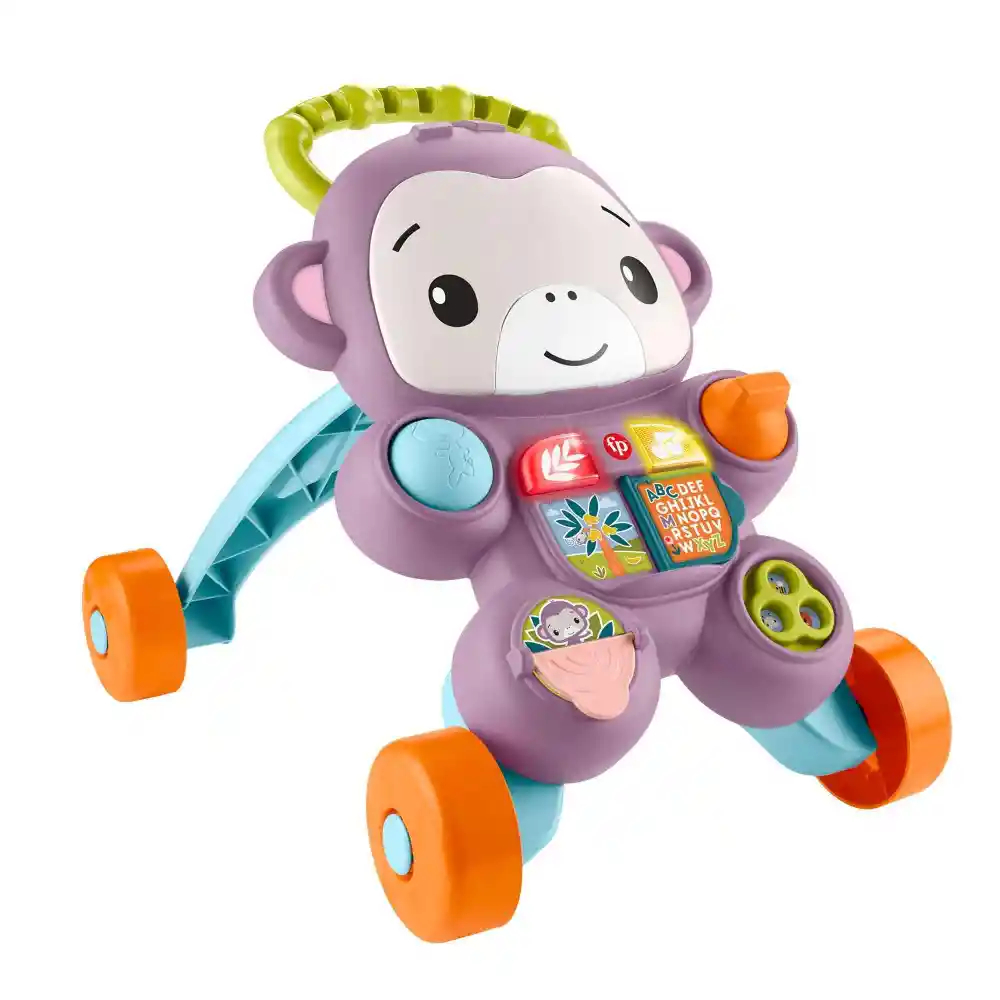 Fisher Price Andadera Aprende Conmigo Amigo Mono Fisher Price Caja x 1 Este juguete es una herramienta fundamental en el desarrollo motor y cognitivo del niño, acompañándolo en su transición de la exploración sensorial al desplazamiento autónomo. Gracias a su estructura 