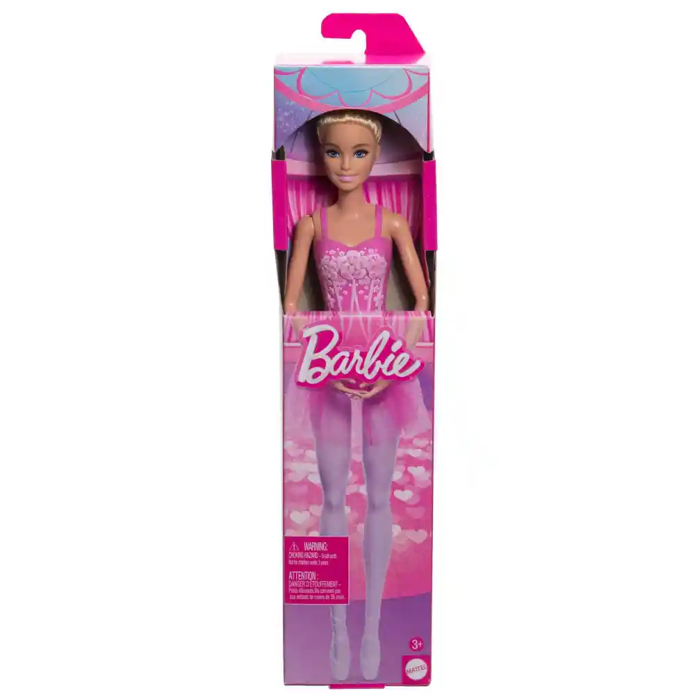 Barbie Profesiones Bailarina De Ballet Cabello Rubio Barbie  x 1 La Barbie Bailarina de Ballet Cabello Rubio es la opción perfecta para los niños que aman la danza y el arte del ballet. Con su corsé decorado, su tutú transparente removible y sus zapatillas en punta