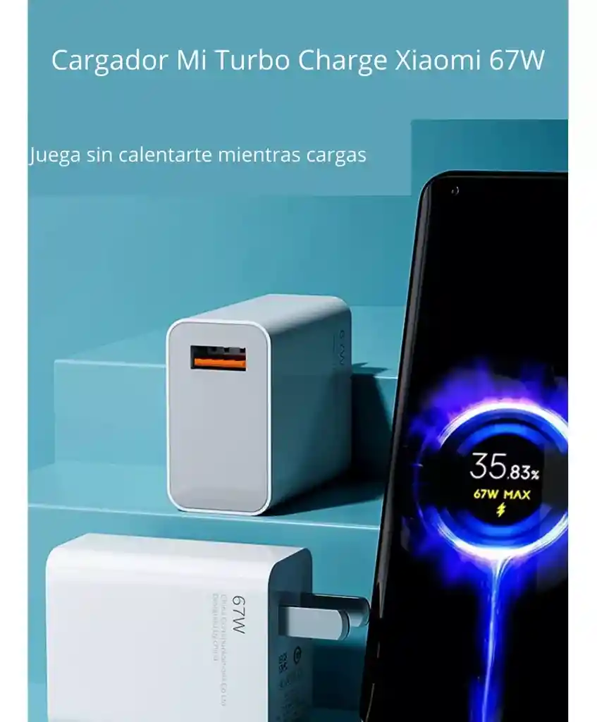 Cargador Original Xiaomi Carga Rápida Mi Turbo Original 67w
