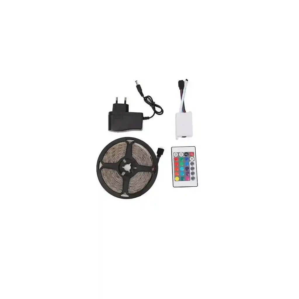 Cinta Tira Luz Led Rgb De 5 Mettros Con Contro