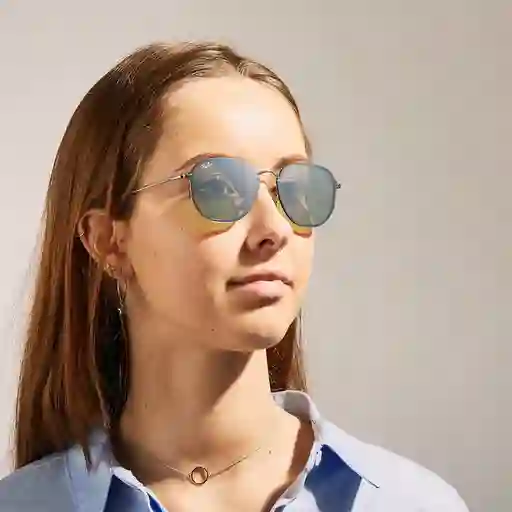 Gafas De Sol Ray Ban Blaze Hexagonal Rb3579n 003/30 Color Verde Talla 58mm